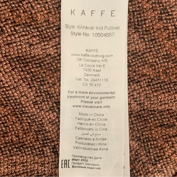 Kaffe Sierra Graphic Pullover Sweater, Size Small - Picture 7 of 8